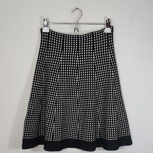 Max Studio Black and Bone A-Line Skirt Knee-Length Size M/L NWT